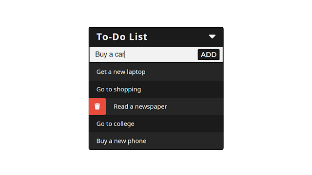 Minimal To-Do List using HTML CSS and jQuery Minimal To-Do List using HTML CSS and jQuery