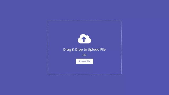Drag & Drop or Browse - File upload Feature using HTML CSS & JavaScript