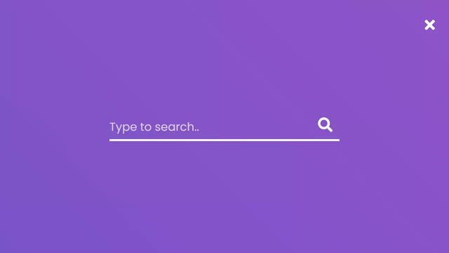 Full Screen Search Bar Animation using HTML CSS & JavaScript Full Screen Search Bar Animation using HTML CSS & JavaScript