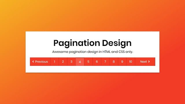 Awesome Pagination Design in HTML & CSS Awesome Pagination Design in HTML & CSS